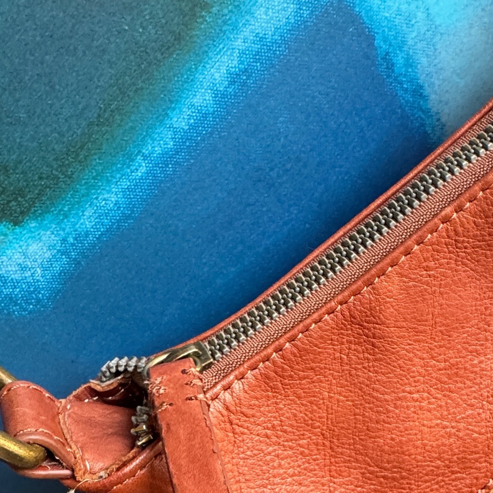 American Leather Co. Jordan Messenger Crossbody in the color Brandy - Picture 6 of 12
